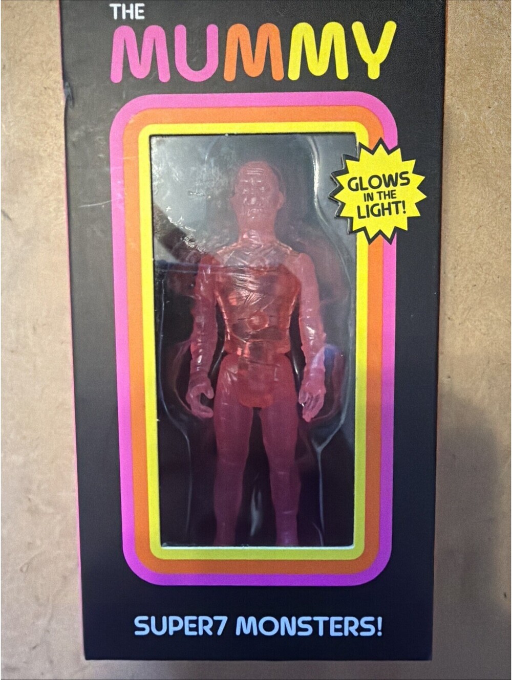 Universal Monsters Luminators The Mummy 3.75" ReAction Figure Super7 Glows Light